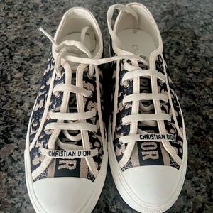 Dior low top sneakers- basically brand new!
